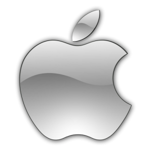 Apple logo zilver