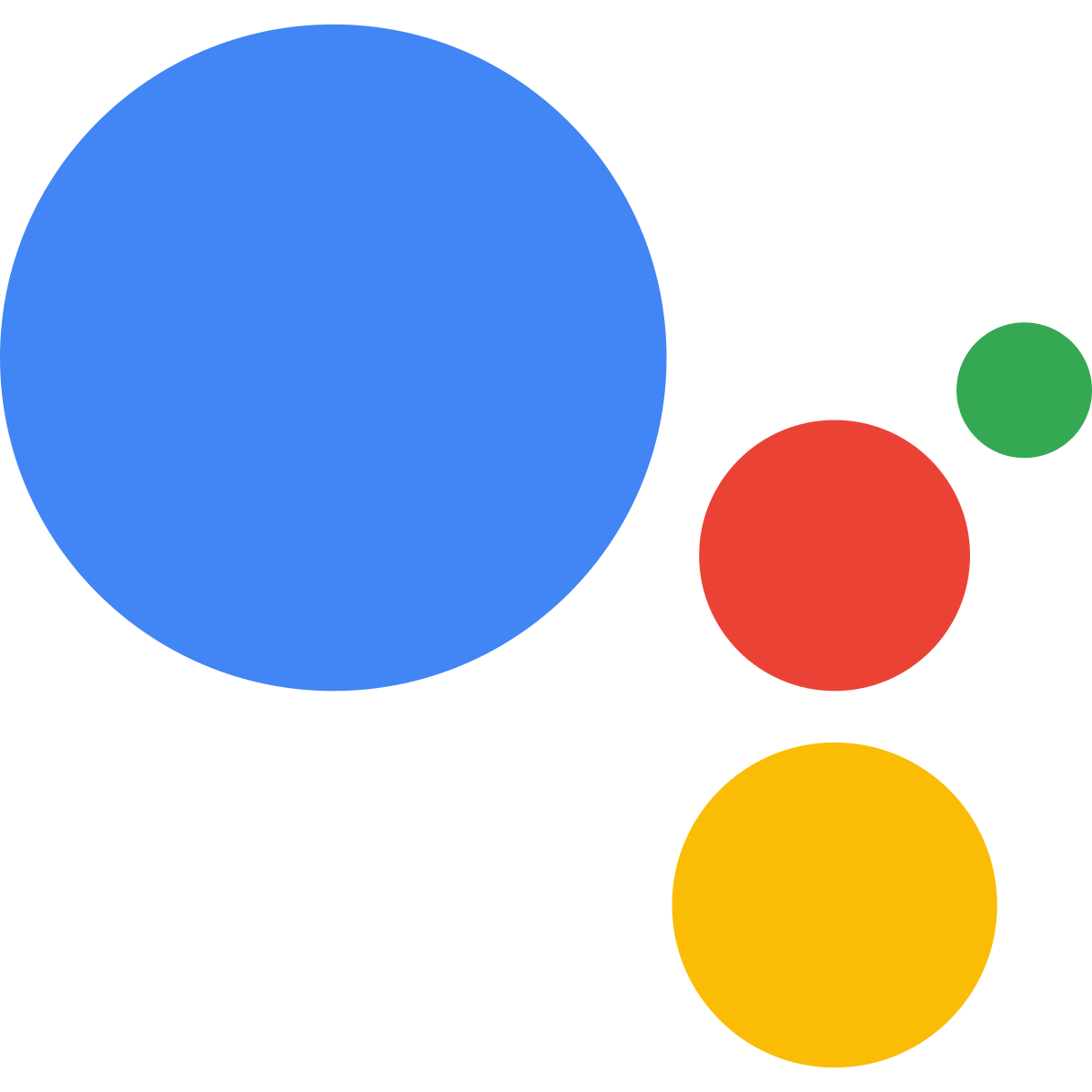 Het logo van Google assistant